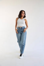 Mom Fit Jeans - Blue