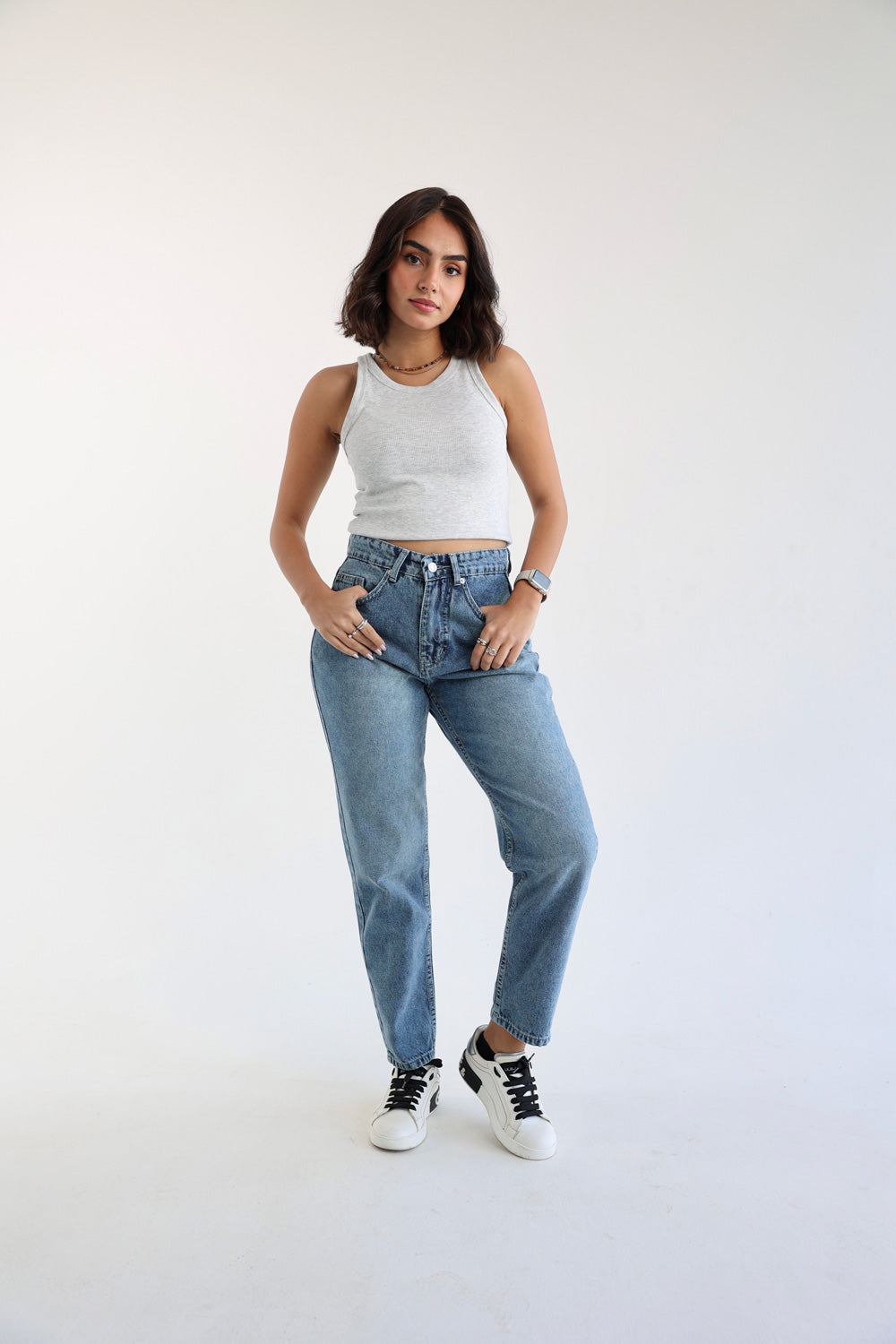 Mom Fit Jeans - Blue