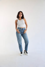 Mom Fit Jeans - Blue
