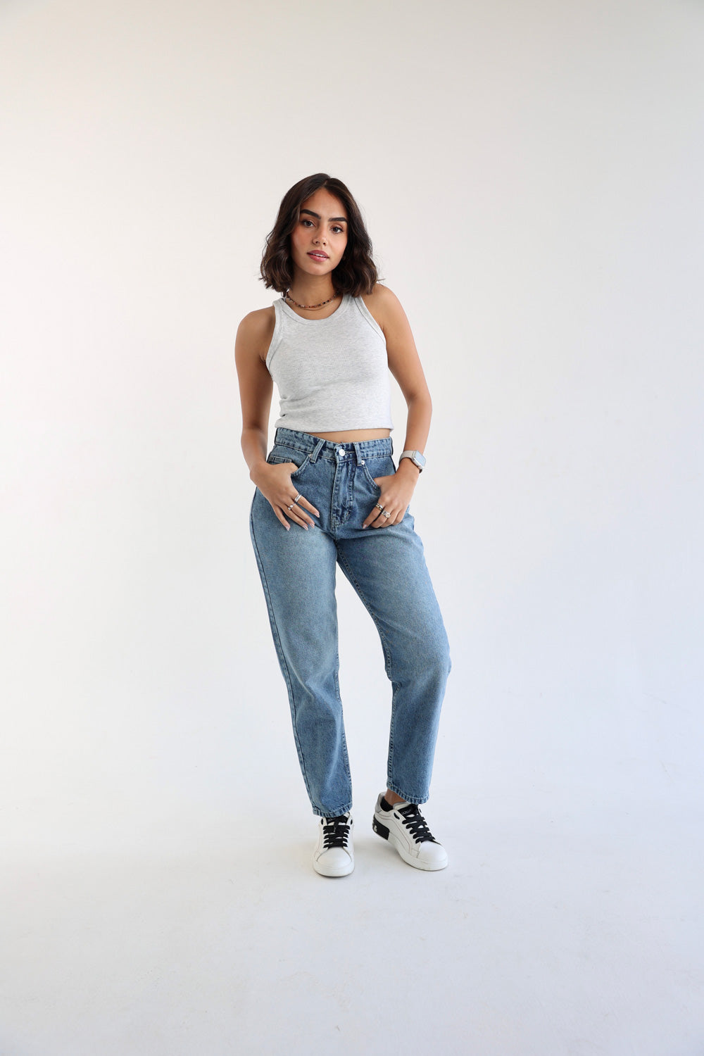 Mom Fit Jeans - Blue