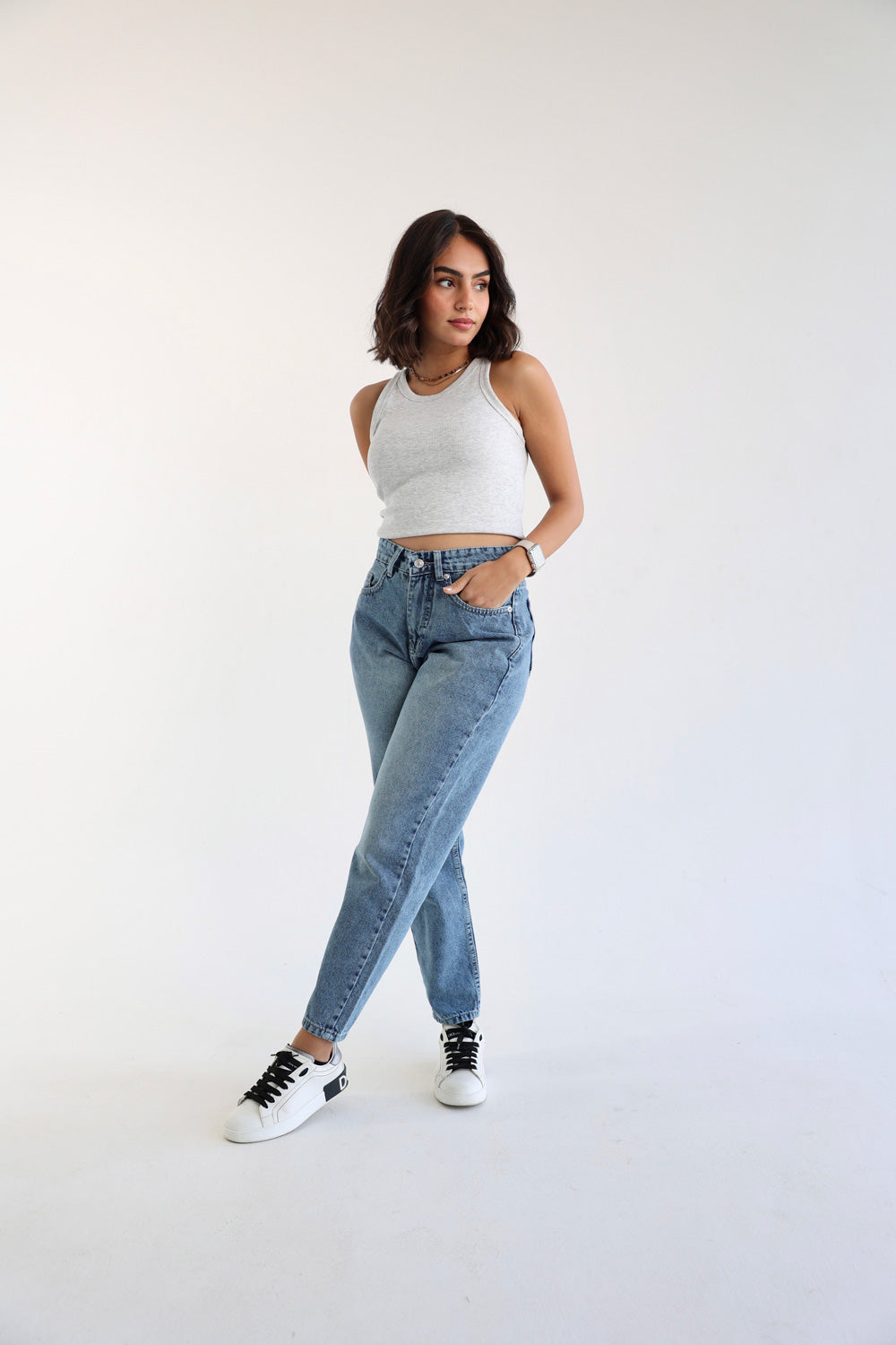 Mom Fit Jeans - Blue