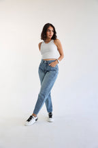 Mom Fit Jeans - Blue