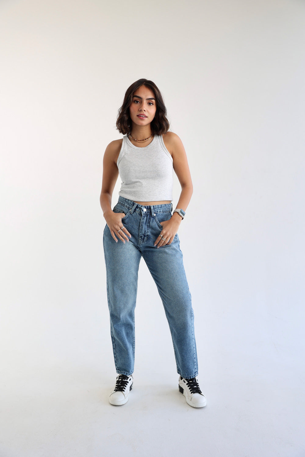 Mom Fit Jeans - Blue
