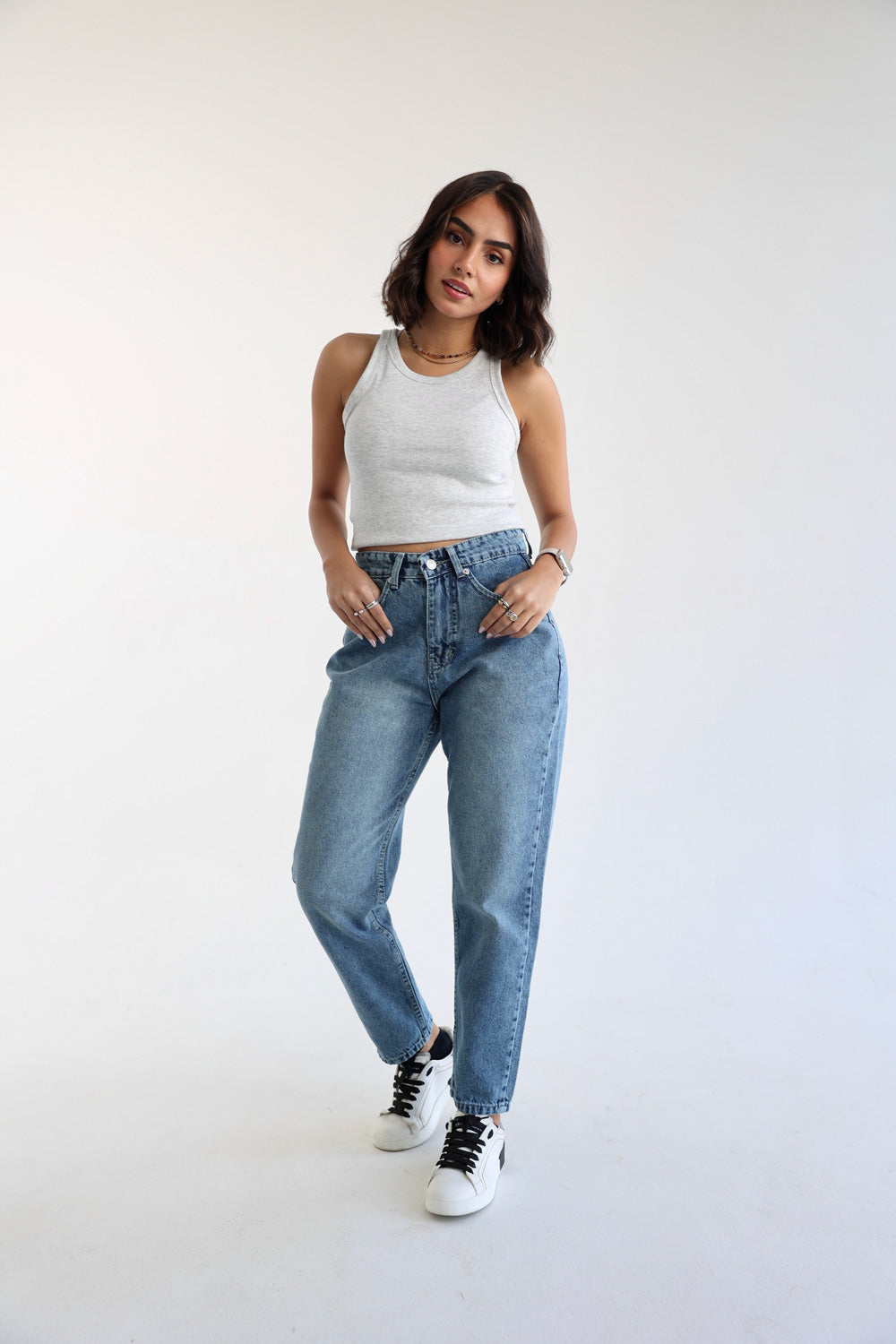 Mom Fit Jeans - Blue