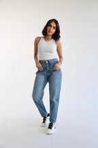 Mom Fit Jeans - Blue
