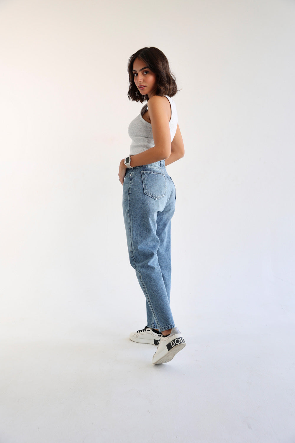 Mom Fit Jeans - Blue