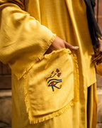THE PHARAONIC LOTUS LINEN KIMONO