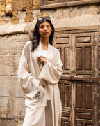 THE PHARAONIC LOTUS LINEN KIMONO