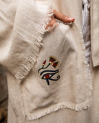 THE PHARAONIC LOTUS LINEN KIMONO