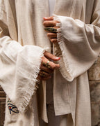THE PHARAONIC LOTUS LINEN KIMONO