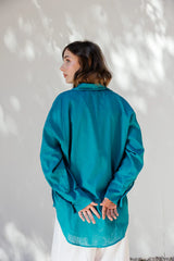 Linen shirt in Teal
