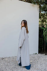 Fringed out cape in Grey