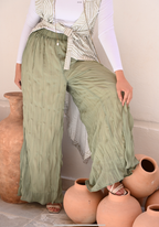Pleated pants in Mint