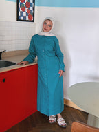 Sunday Linen Dress - Teal