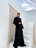 Abaya with soft ruffle sleeves and side details Code 503