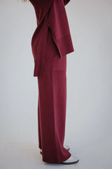 Knit set in Burgundy