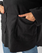 Emerald Broadcloth Top with Pockets