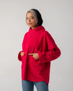 Emerald Broadcloth Top with Pockets