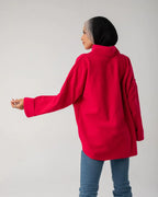 Emerald Broadcloth Top with Pockets