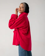 Emerald Broadcloth Top with Pockets