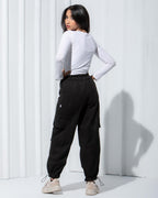 ADJUSTABLE SUEDE CARGO PANTS