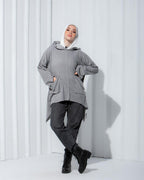 LILA HIGH LOW WOOL TOP