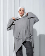 LILA HIGH LOW WOOL TOP