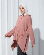 LILA HIGH LOW WOOL TOP