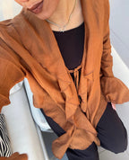 Extra Frill Flare Sleeve Blouse