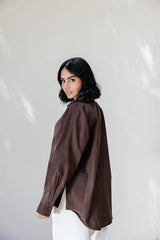 Linen shirt in Brown
