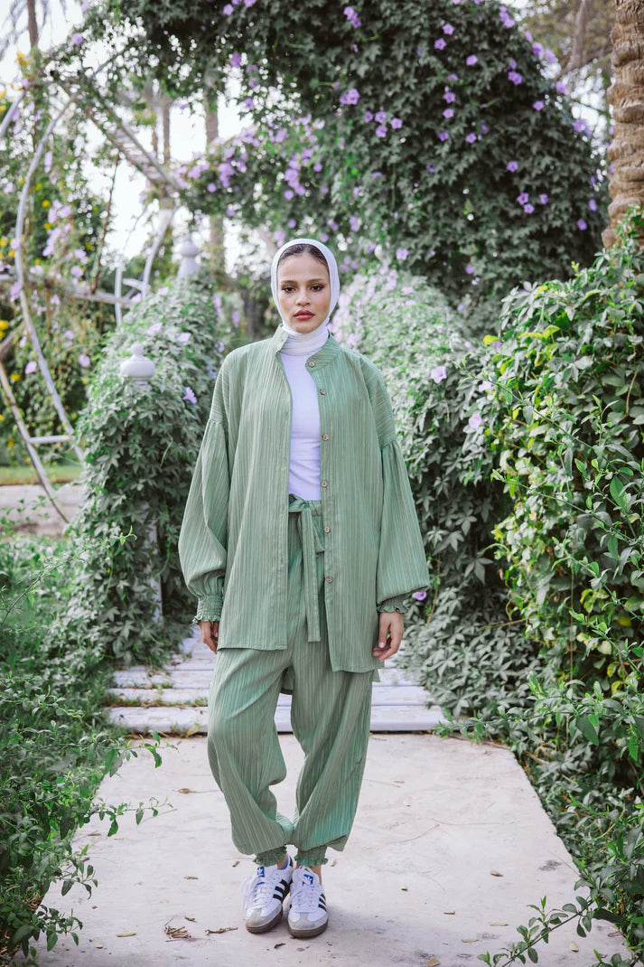 Sulley set in olive green