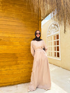 Flow Belted Dress C601 Beige