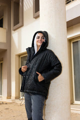 The dotted puffer in black