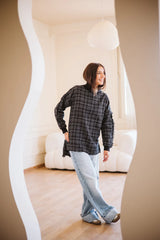Tweed top in BLACK