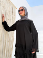 Tiered Ruffles Abaya C600