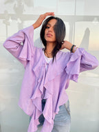 Extra Frill Flare Sleeve Blouse