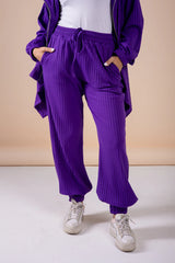 The asymmetrical set in purple