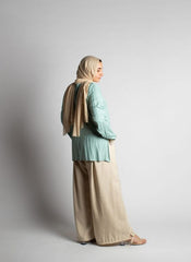 Mint Green Cotton Loose Fit Blouse