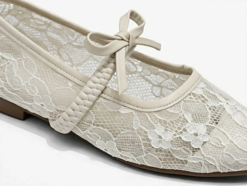Beige Luna Lace Mary Jane