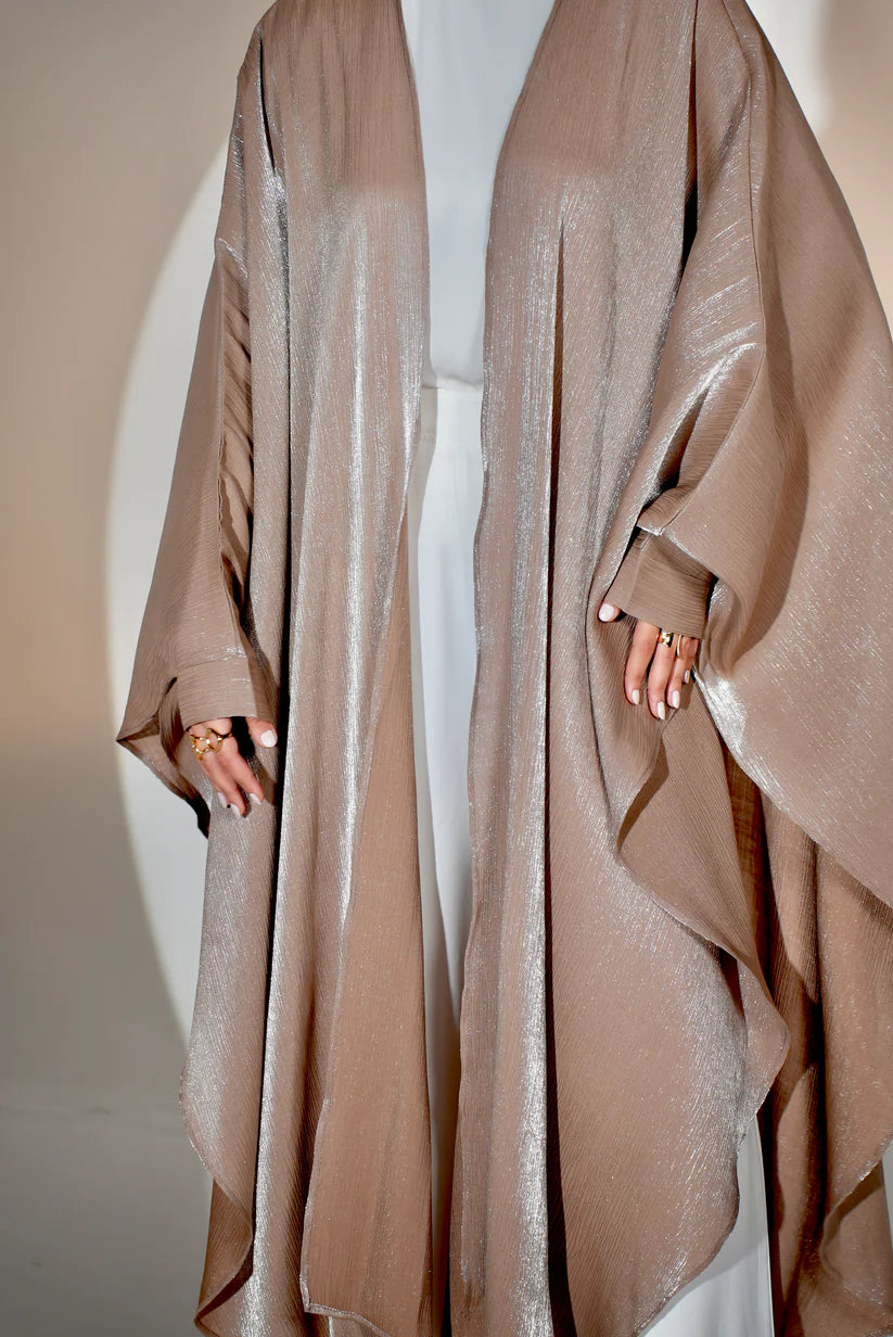 Starry Nights Shawl Kaftan in Tan