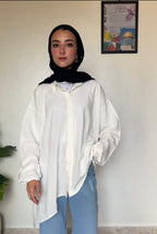 MAHA HIGH-LOW LINEN SHIRT