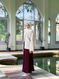 Pleated pants in Burgundy
