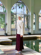 Pleated pants in Burgundy