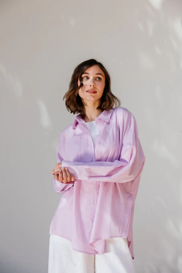Linen shirt in Lilac