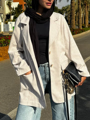 Utility blazer in beige