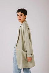 Not so serious blazer in mint. (Available only at leilet el eid bazar or after eid)