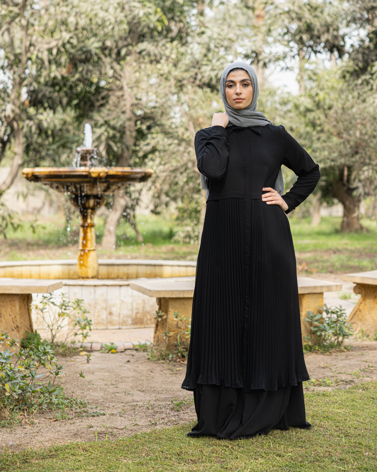 Pleated Abaya