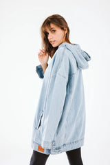 Girl in the hood denim in blue