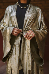 Shimmer kaftan in Olive