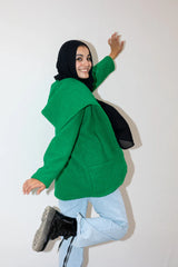 The furry jacket in green